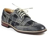 Ferro Aldo M-19266A Mens Lace Up Plaid Oxford Dress Classic Shoes, Grey, 11...