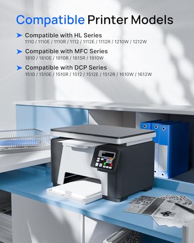 GPC Image TN1050 Compatible for Brother TN1050 TN-1050 Toner Cartridges for DCP-1612W DCP-1610W HL-1210W MFC-1910W HL-1112 HL-1212W DCP-1510 MFC-1810 DCP-1612 (Black, 2-Pack)