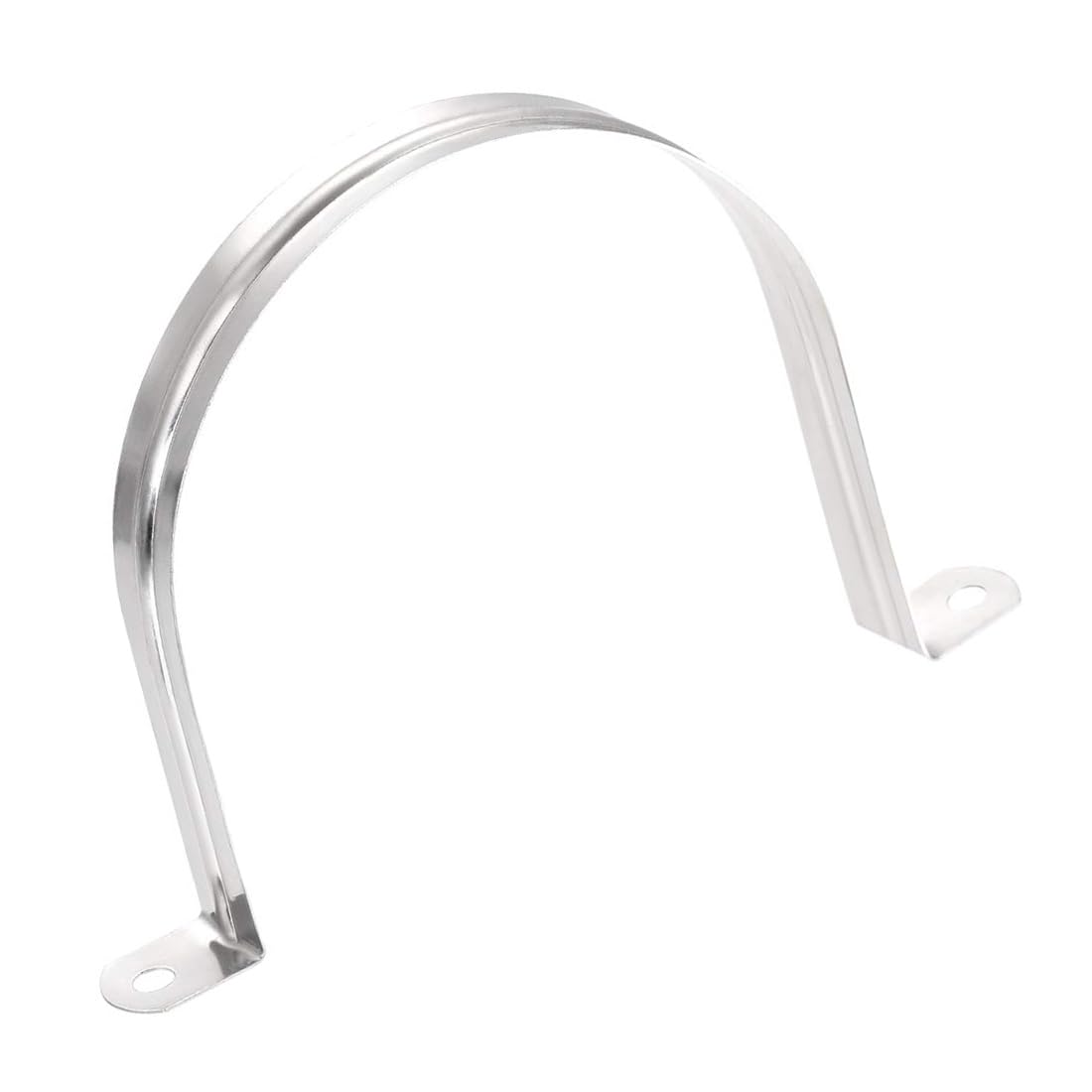 MACHSWON 110mm(4.3") Rigid Pipe Strap 2 Holes U Bracket Cable Clamp, 201 Stainless Steel Tension Tube Clip Conduit Clamp Hanger 8pcs