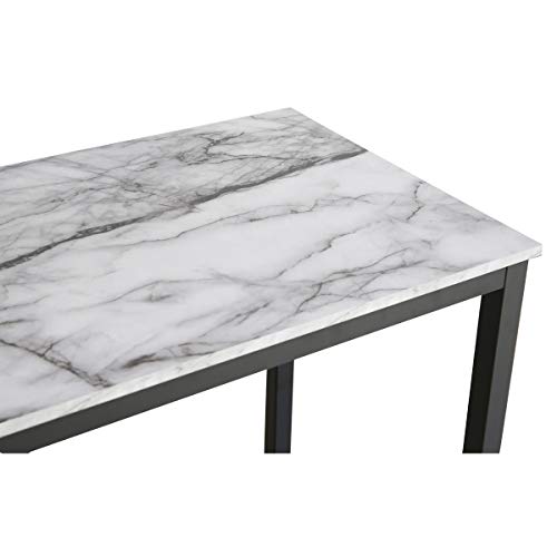 Tilly Lin Faux Marble Writing Desk Computer Desk, Home Office Table, Sturdy and Elegant, 47.2" W