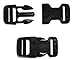 Quick Snap Buckles  Flat Side Plastic Buckles (10-Pack),  Black with Quick Release Mechanism- 1.25x2.65 Inches – Suitable for Crafts & DIY