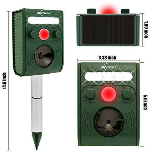 ZOVENCHI Solar Ultrasonic Animal Repeller Review Solar Panel America
