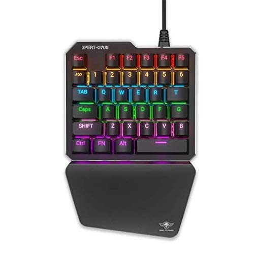 Spirit of Gamer - Xpert G700 - Adapter Kombinierte RGB - Tastatur und Maus Set Für PS4, Xbox ONE, PC - Mechanische Tastatur Mit Einer Hand - Maus 7 Tasten 3200 DPI 2