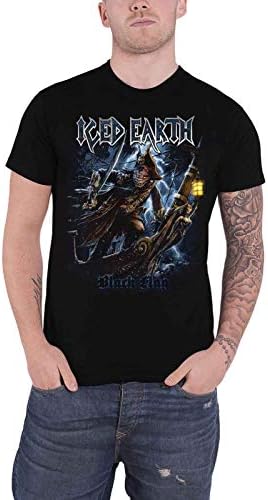 Iced Earth T Shirt Black Flag Band Logo Metal Official Mens Black