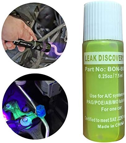 Draulic Automotive Fluorescent Agent Environmentally Friendly Leakage Refrigerant Oil Tracer Leak Detection Leak Detector Maintenance Testing Tool 7.5ml
