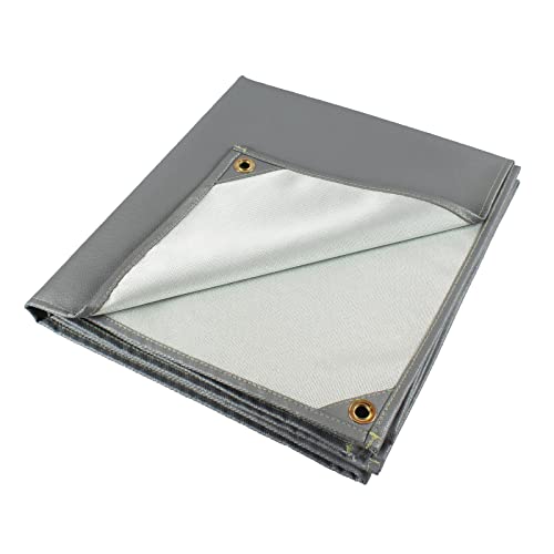 FLASLD Heavy Duty Welding Blanket Fireproof 4x4 ft,Heat Shield Mat