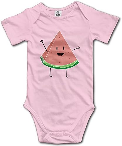 Duola Infants Boy's & Girl's Cute Watermelon Short Sleeve Baby Climbing Clothes For 6-24 Months Pink 18 Months