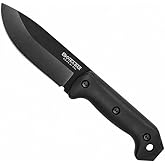 KA-BAR BK2 Becker Companion Fixed Blade Knife 5.25" Drop Point 1095 Cro-Van Black Powder Coat Blade Ultramid Handle Black
