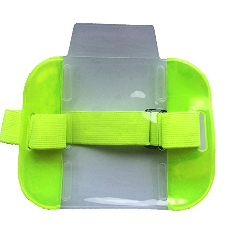 High Visability Security Arm Band Id Holder-yellow