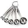 U-Taste 18/8 Stainless Steel Measuring Spoons Set of 6, (1/8 TSP, 1/4 TSP, 1/2 TSP, 1 TSP, 1/2 tbsp & 1 tbsp) for Dry…