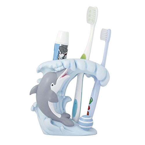 MODONA Four Piece KIDS Bathroom Accessories Set - Dolphin