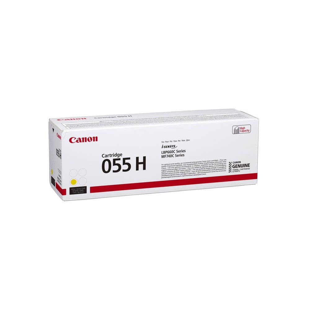 Canon 055 H - Haute capacité - Jaune - Originale - cartouche de Toner - Pour Color imageCLASS MF743, imageCLASS LBP664, MF745, i-SENSYS LBP664, MF742, MF744, MF746, Yellow, One Size, CO12472