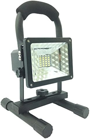 15W 24 LED Spotlight Rechargeable Work Light, Outdoor Camping Flashing Car Repair With SOS Mode, Handheld Portable Flood Light Built-in Lithium Batteries, 2 USB Ports to Charge Mobile Devices (Black)