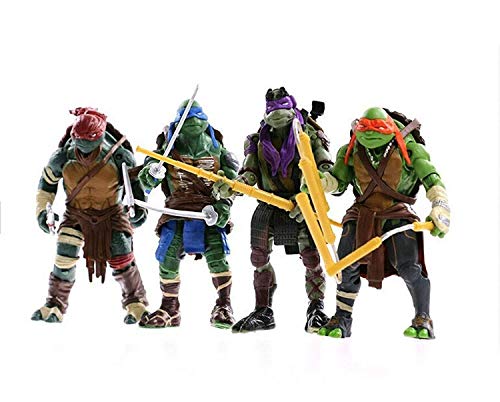 Peton Teenage Mutant Ninja Turtles Movie 5" Action Figure TMNT 4pcs/Lot Toys LY