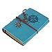 Leather Writing Journal Notebook, CWKTITI Classic Spiral Bound Notebook Refillable Diary Sketchbook Gifts with Unlined Travel Journals to Write in for Girls and Boys (Sky Blue)