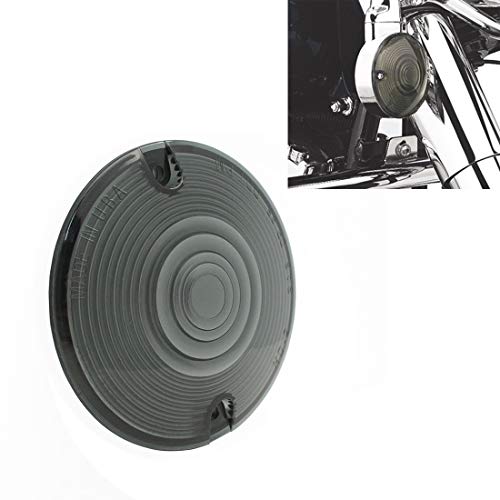 Smoke Turn Signal Light Lens Cover 3 1/4" Touring OEM Flat Smoked Front Rear Lense Kit for Harley Touring Models (4 PCS)