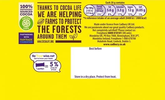 ORIGINAL CADBURY CANDY BAR FLAKE CHOCOLATE IMPORTED FROM THE UK ENGLAND, 0.08 KILOGRAMS