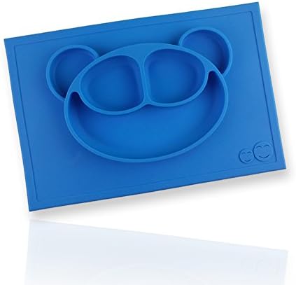 Foodie Children Plate | Super Durable Food Grade Silicone Kid Plate with Super Suction Force | Extremely Resistant to High and Low Temperature Anti-Slip Placemat | Dishwasher Safe | 1486.2