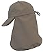 Sun Blocker Outdoor Sun Protection Fishing Cap with Neck Flap for Baseball Backpacking Cycling Hiking Garden Hunting Camping Khaki