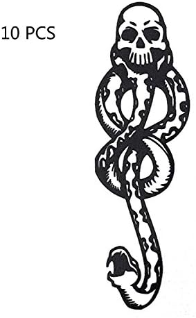 10 pcs Death Eaters Dark Mark Tattoos for Cosplay Accessories and Dancing Party