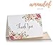 Wedding Thank You Cards with Envelopes - Watercolor Boho Floral - Perfect For Wedding, Baby Shower, Bridal Shower- -40 Pack Blank on inside