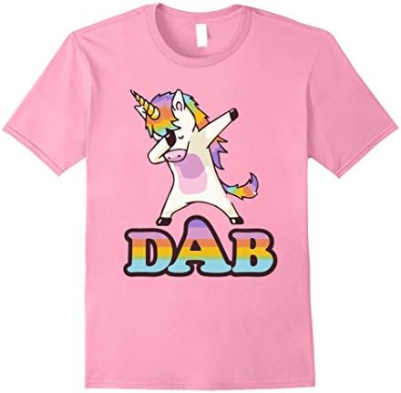 Mens Cute Unicorn Dabbing Shirt Funny Dab Dance T-Shirt Gift XL Pink