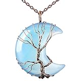 Bivei Tree of Life Crescent Moon Necklace Copper