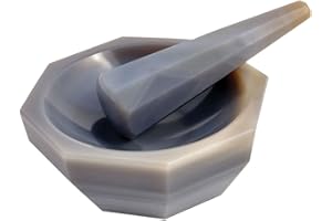 United Scientific® MPA020 | Agate Mortar and Pestle Set | 2" Outside Diameter | for Laboratory, Classroom, Kitchen Use | Agate Stone