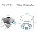 Pour Over Reusable Coffee Filters Perfect for Stainless Steel Cone Coffee Dripper Maker, Eco and Environmentally Safe 100% Reusable Filters with Brush - Serves 1-2 Cups