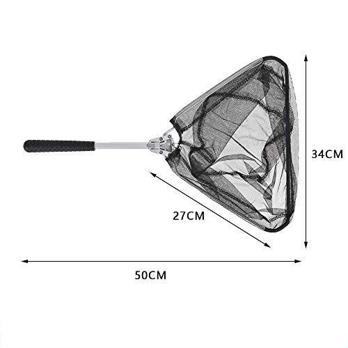 KAIYAN Faltbar Fischernetz Dreieck Pool Teich Angeln Kescher leichte Nylon Fliegenfischen Angelkescher Unterfangkescher… – Bild 7