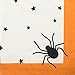 DII Halloween Tabletop Collection Bold Black Stars/Spooky Spider with Orange Border on Off-White Natural Background, Machine Washable, 70