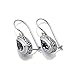 925 Sterling Silver Filigree Bali Inspired Amethyst Gemstone Teardrop Dangle Hook Earrings 1