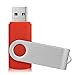 JUANWE 10 Pack 2GB USB Flash Drive USB 2.0 Thumb Drives Jump Drive Fold Storage Memory Stick Swivel Design - Red