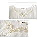 Toraway Blouses, Women Lace Summer Shirt V Neck Doll Chiffon Blouse Tops (XX-Large) White