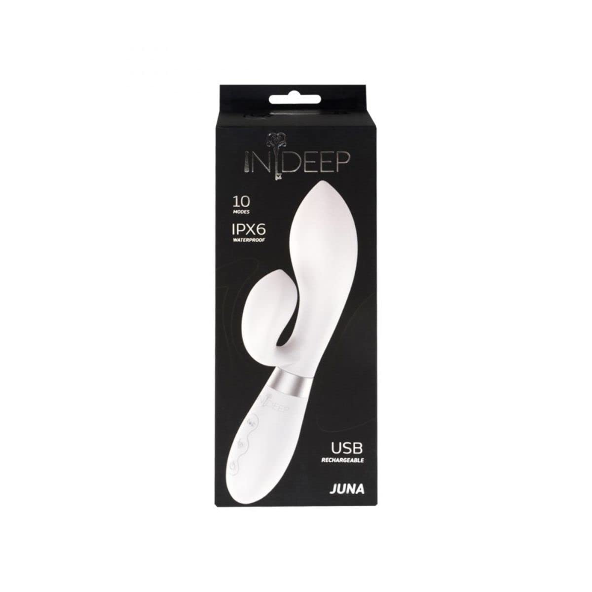 Rechargeable Vibrator Indeep Juna White - Ultra Strong Vibrations, Multi Speed