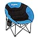 KingCamp Moon Saucer Camping Chair Steel Frame Folding Padded Round Portable Stable with Carry Bag