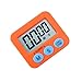 10 Pack Small Mini Digital Kitchen Timer Magnetic Countdown Up Minute Second Timer (10 Orange)