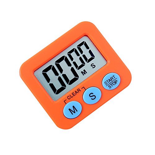 10 Pack Small Mini Digital Kitchen Timer Magnetic Countdown Up Minute Second Timer (10 Orange) - Thumbnail 4
