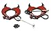 Body Accentz Nipple Ring Shield Piercing Jewelry Gothic Devil Horns Pitchfork Pair 14 gauge sold as pair CH55