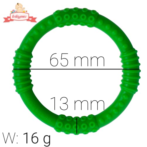 Babynow Teething Rings 4 Color Pack Soothe Gum Pain Boost Mood Baby