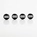 Set of 4 Audi Logo Laser Engraved Black Aluminum Metal Cap Stainless Steel Screw for Car License Plate Frame