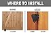 MJC & Company - Adjustable Sliding Barn Door Floor Guide and Latch Kit (Black, Multi-Design) Fits Barn Doors up to 3 Inches - Wall Mounted, Flush Bottom Design - Interior or Exterior