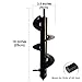 UPSTONE Durable Auger Drill Bit - Garden Auger Spiral Drill Bit - Post Hole Digger Drill Bit for Tulips, Iris, Bedding Plants and Digging Weeds Roots - Non-Slip 3.5” x 10 ” HEX Shaft Auger (Black)