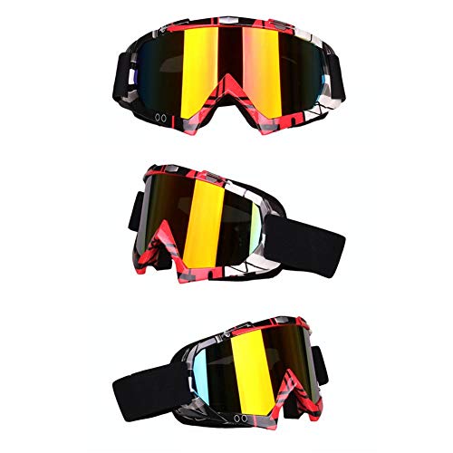 Yunhigh Motorcycle Goggles Over Glasses Ski Snowboard Snowmobile Riding Motocross Goggles Yellow Lense Windproof Anti-Fog Anti-Slip Winter Outdoor Protective Glasses for Men Women