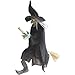 Haunted Haunts Flying Witch Light Up Animated Halloween Decorations - Flashing Eyes, Kicking Legs and Spooky Sounds - 3 ft Tall Free Upgrade to Priority Shipping & Free Batteries