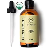 Top Rated Peppermint Oil by Eve Hansen - 4 fl.oz - Safe For Ingestion - 100% Natural & Undiluted! It Works or Money Back! Therapeutic Grade Essential Oil with Glass Dropper and Free e-Book!!