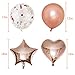 Luxomi Rose Gold Party Decorations Supplies 52 Pack - 18 inch Foil Balloons, Confetti Balloons, Sequin Table Runner, Fringe Curtain and Paper Straws for Bachelorette, Bridal Shower or Birthday Party