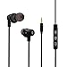 Earbuds in Ear Headphones with Microphone DT120 Premium Aluminum Noise Isolating Sweatproof Earphones(Black)