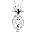 Hilifeone NY Jewelry 925 Sterling Silver Pineapple Cage Pendants for Pearl, Pearl Cages for Pearl DIY Jewelry Making