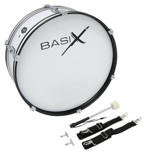 Basix F893020 Grosse Caisse Junior Basix, Blanc, 22" X 7"